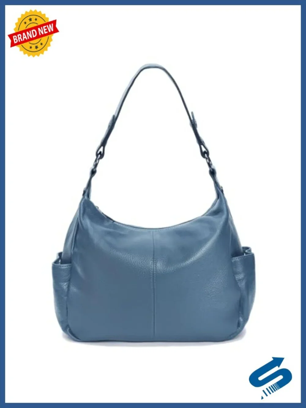Genuine Leather Hobo Bag Crossbody Shoulder Purse Adjustable Strap